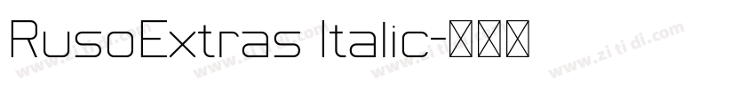 RusoExtras Italic字体转换